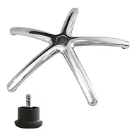 電腦椅專用 五星鋁合金腳座 (直徑60cm/固定輪)BASE-012SS