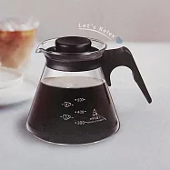 台灣製玻璃咖啡壺-605cc-塑膠手把-2入