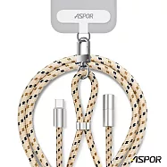 ASPOR多用背繩100W快充傳輸線Type C to Type C(A078) 幕色伯爵