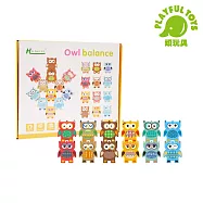 【Playful Toys 頑玩具】木製拼圖組 (益智 教具 早教 蒙特梭利 疊疊樂 STEAM) HBE-0041 貓頭鷹疊疊樂
