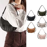 LONGCHAMP 3D系列小牛皮半月型兩用包(小) 黑