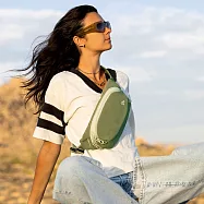 《TRAVELON》美國 Voyages 3層防盜斜背腰包 - 酪梨 - 酪梨