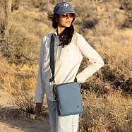 《TRAVELON》Voyages 3層防盜斜背包 - 杜松青