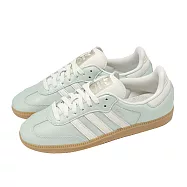 adidas 休閒鞋 Samba OG W 女鞋 綠 米 膠底 復古 德訓鞋 愛迪達 IG1965 22.5cm GREEN/BEIGE