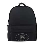 BURBERRY Orkney戰馬LOGO後背包 黑色