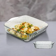 BORCAM ROASTERS耐熱玻璃直紋方形烤盤-1950cc-1入