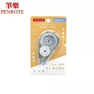 PENROTE筆樂 季節色彩超長修正帶 5mmx20M 藍