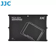 JJC超薄名片型收納4張TF記憶卡即4張SD卡收納儲存盒MCH-SD4GR(共可保存4張SDSDHC或SDXC記憶卡)儲藏盒，可放口袋皮夾錢包