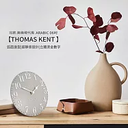 Thomas Kent|ARABIC 06吋 英倫風經典 靜音桌鐘/掛鐘-多色可選(壁掛式時鐘 靜音時鐘 英倫風時鐘 桌鐘 客廳壁鐘 掛鐘 室內桌鐘 ) 淺灰