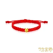 今生金飾 福貓致富 黃金串珠手繩 小孩手圍約12-13公分