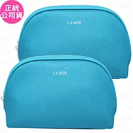 LA MER海洋拉娜 湖水藍化妝包*2(公司貨)