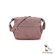 B.S.D.S冰山袋鼠 - 樂活遊記 - 格紋多夾層斜背包【D-1273CP】 香檳粉