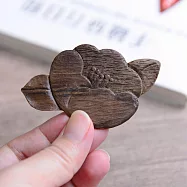 廢材小姐 書籤 手作木雕胡桃原木-日日椿(長7cm)