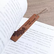 廢材小姐 書籤 原木雷雕-尋找夏櫟(長12.5cm) 南美柚木
