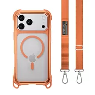 MAGEASY Odyssey Strap M超軍規防摔掛繩手機殼 i17 Pro Max 珊瑚/魅力橘