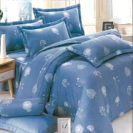 【幸福晨光】40支精梳棉雙人加大六件式兩用被床罩組 / 葉拓清雨 台灣製