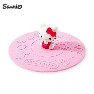 【SANRIO 三麗鷗】Hello Kitty凱蒂貓正版周邊立體造型矽膠杯蓋杯墊(盒裝老婆女友女兒聖誕交換生日禮物) 杯蓋