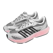 adidas 慢跑鞋 Lightblaze Glow 女鞋 銀 粉紅 緩震 路跑 愛迪達 JR1799 23cm SILVER/PINK