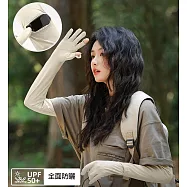 日本 BJ COLLECTION 涼感抗UV多機能防曬袖套 BJC60030 米色