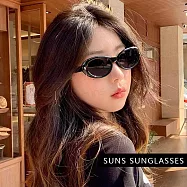 【SUNS】抗UV太陽眼鏡 潮流貓眼墨鏡 時髦復古奶白墨鏡 百搭高質感墨鏡 S525 曜石黑