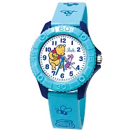 DF童趣館 - 迪士尼系列米奇防潑水雙色殼兒童手錶 小熊維尼藍