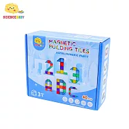 ScienceBaby - 拼字派對40片|雪鑽磁力片|1歲+ 拼字派對40片
