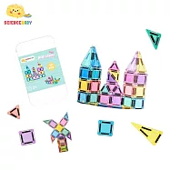 ScienceBaby - 雪鑽磁力片|糖果小磁片42片|附收納小鐵盒|2歲+ 糖果小磁片42片