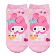 【ONEDER 旺達】三麗鷗家族直版襪 大耳狗 酷洛米 布丁狗 美樂蒂 帕恰狗 Kitty 台灣製棉襪 親子襪- 美樂蒂(15-22) MM-A544