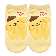 【ONEDER 旺達】三麗鷗家族直版襪 大耳狗 酷洛米 布丁狗 美樂蒂 帕恰狗 Kitty 台灣製棉襪 親子襪- 布丁狗(22-26) PN-A521