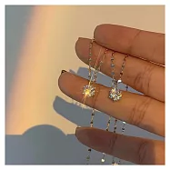 【Hera 赫拉】閃耀靈動大鋯石吊墜氣質頸鍊 H112040508 ANB5 銀色