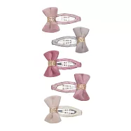 英國Mimi & Lula_AW25_夢幻王國_天鵝絨蝴蝶結滴答夾5入