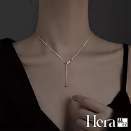 【Hera 赫拉】閃鑽流蘇運珠珍珠項鍊 H112091906 銀色