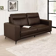 Homelike 喜家居三人座咖啡色牛皮沙發(2524)