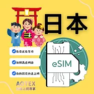 (電子票) 【AOTEX】eSIM日本20天無限高速網路吃到飽兌換券(MO)【受託代銷】