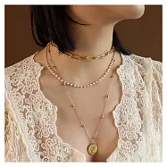 【Hera 赫拉】女王風華時尚多層疊鎖骨鍊 H112040505 ANB2 金色