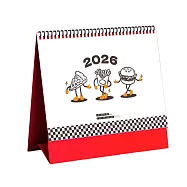 存在日曆 2026年【簡單就好】三角桌曆 | 台灣製造 | 企業贈禮 | 桌曆 | 插畫 紅色底座