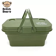 英國熊 折疊桌野餐籃(綠) Y-B024