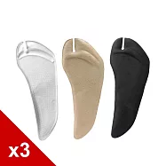 糊塗鞋匠 優質鞋材 D57 夾腳拖足弓前掌墊 3雙 A01透明L