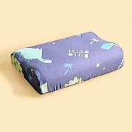 《Embrace英柏絲》純天絲x3D網布 兒童工學記憶枕 純天絲枕套 3D網布不悶熱 成長型 JIS日規大和抗菌(多色任選) Dino跳跳1入