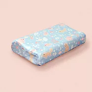 《Embrace英柏絲》純天絲x3D網布 兒童工學記憶枕 純天絲枕套 3D網布不悶熱 成長型 JIS日規大和抗菌(多色任選) 毛絨絨湯屋1入