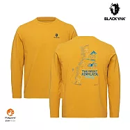BLACKYAK 男 MOUNTAIN圖騰長袖上衣 L 曠野黃