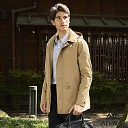 【ATUNAS 歐都納】男款GORE-TEX防水透氣+保暖羽絨二件式中長版風衣外套/大尺碼A1GT2513M- M 卡其