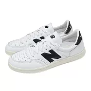 New Balance 休閒鞋 T500 男鞋 女鞋 白 黑 皮革 復古 情侶鞋 NB 紐巴倫 CT500CLA-D 24.5cm WHITE/BLACK