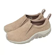 Merrell 休閒鞋 Jungle Moc 女鞋 棕 灰 麂皮 緩衝 鬆緊帶 易穿脫 ML008856 24cm HAZEL