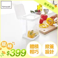 日本【YAMAZAKI】Tower 桌上型垃圾袋架-有蓋 (白)