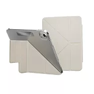 MAGEASY Facet 全方位支架透明背蓋保護套 for 2022 iPad 10.9吋 A14 & 2025 iPad 11吋 A16 星光白