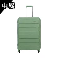 KANGOL - 英國袋鼠28吋輕量耐磨雙格層箱體可擴充升級版PP行李箱-多色可選 中綠