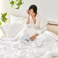 (網路獨家)英國Abelia《山茶序曲》單人天絲木漿纖維拼接四件式兩用被床包組(S包D被)