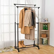 【H&R安室家】台製雙桿升降曬衣架 掛衣架 曬衣桿 電鍍款 HG22B