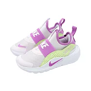 Nike 童鞋 Flex Runner 4 PS 中童 粉紅 綠 無鞋帶 運動鞋 方便穿脫 IF2894-501 21cm PINK/GREEN